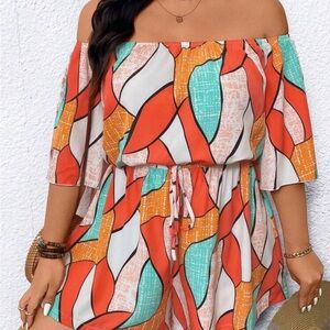 Colorful Off-Shoulder Jumpsuit